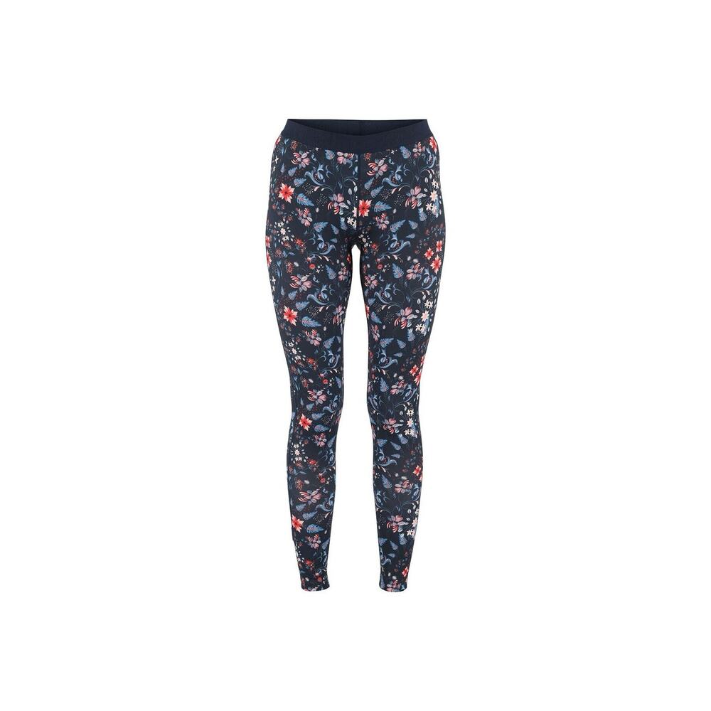 Kari Traa Women’s Fryd Pant Legging Floral Base Layer Blue Size Small